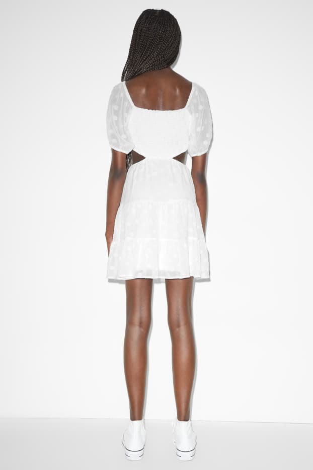 Femmes - CLOCKHOUSE - robe fit & flare - blanc