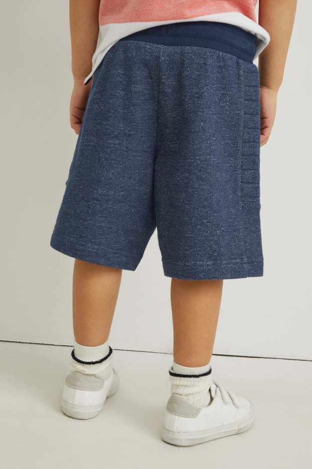 Kinder Jungen - Sweat-Bermudas - dunkelblau-melange