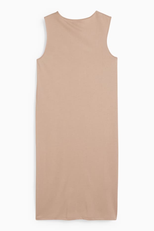 Women - Sheath dress with knot detail - beige