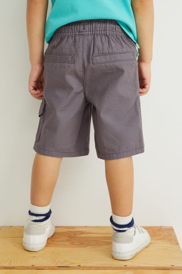 Kinder Buben - Multipack 2er - Jeans- und Stoffshorts - helljeansblau