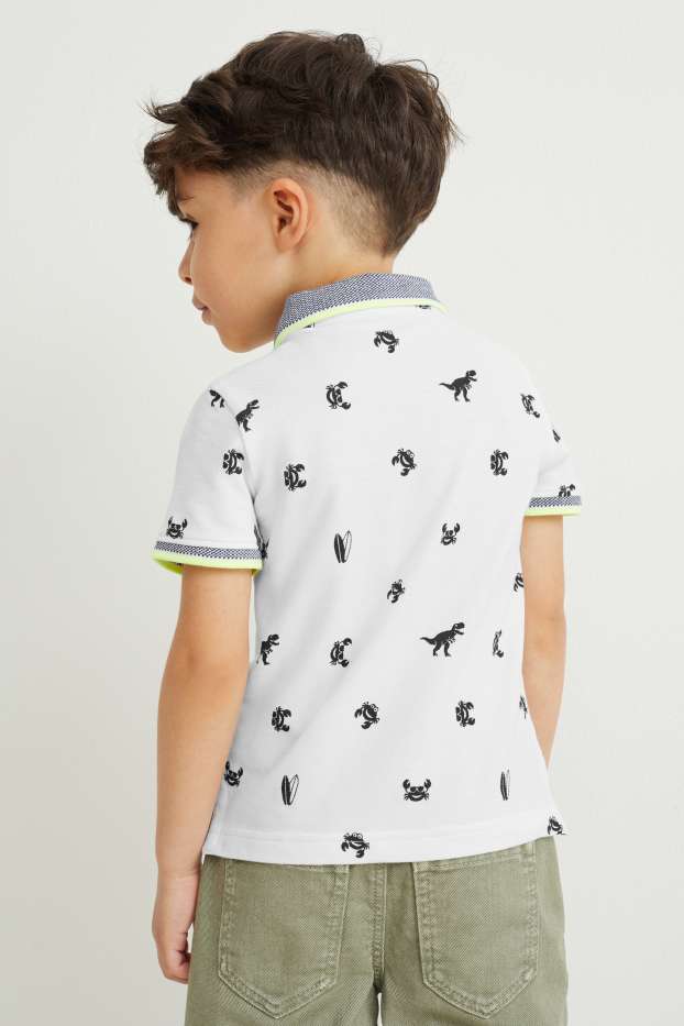 Enfants garçons - Polo - à motif - blanc
