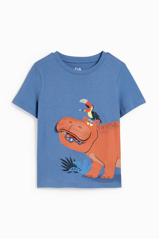 Kinder Jungen - Kurzarmshirt - blau