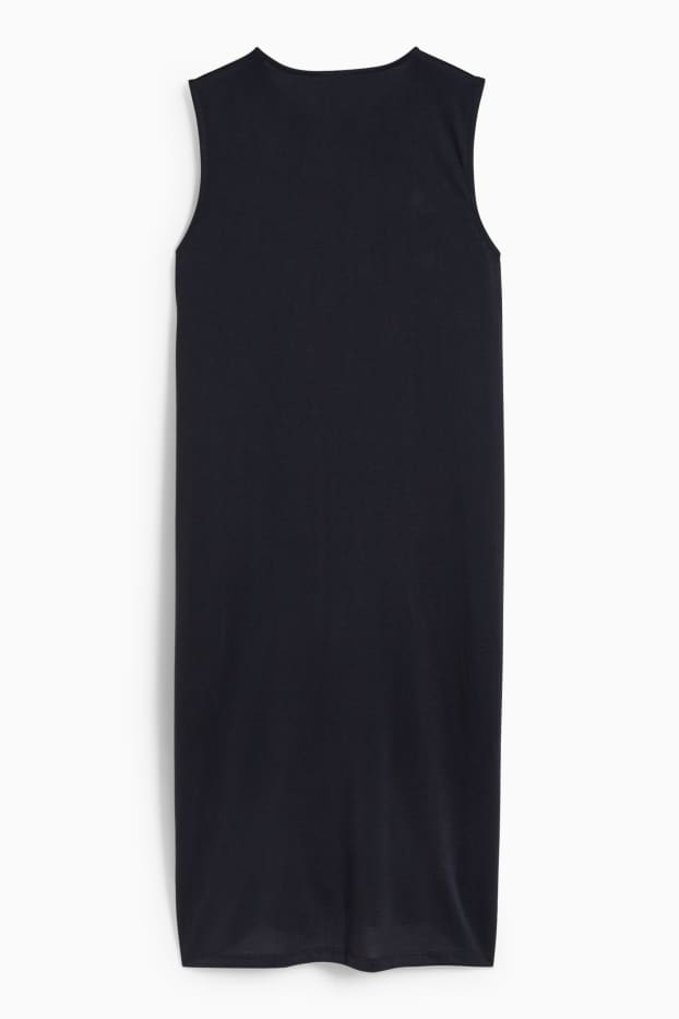 Femmes - Robe fourreau avec nœud - gris foncé