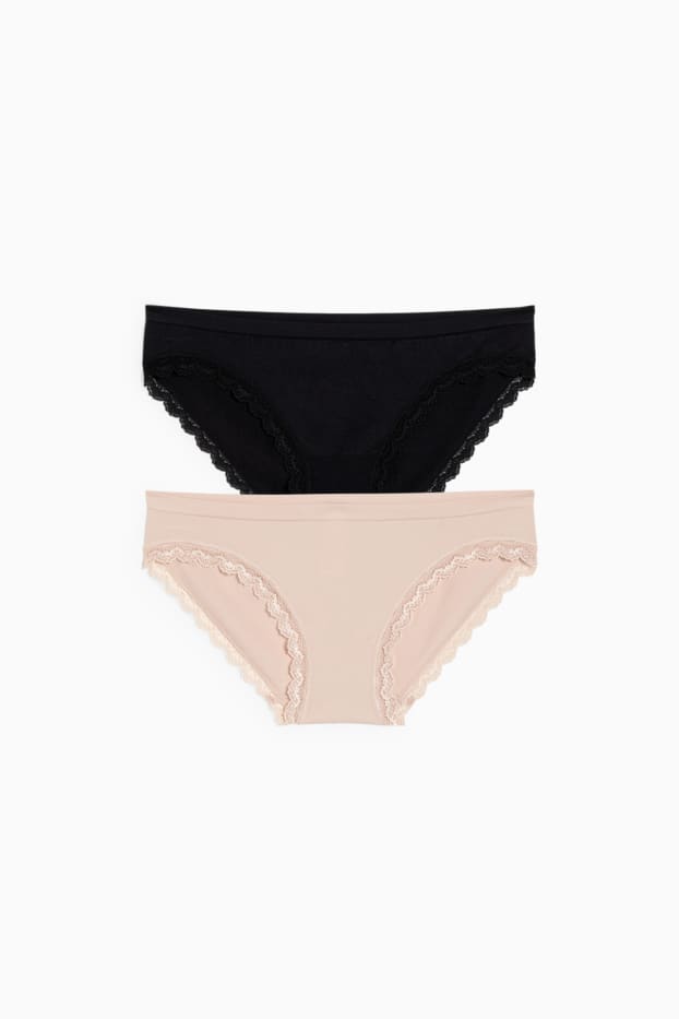 Dames - Set van 2 - zwangerschapsslip - licht beige