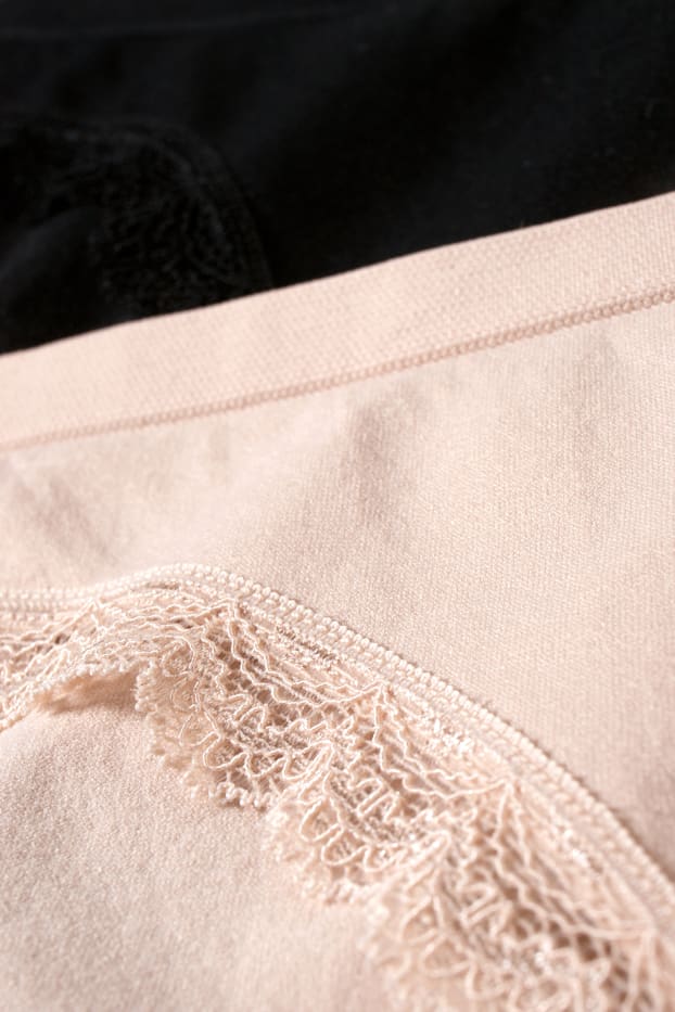 Dames - Set van 2 - zwangerschapsslip - licht beige
