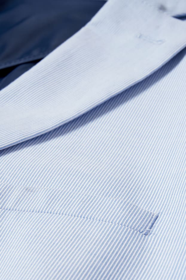 Herren - Baukasten-Sakko - Slim Fit - gestreift - hellblau