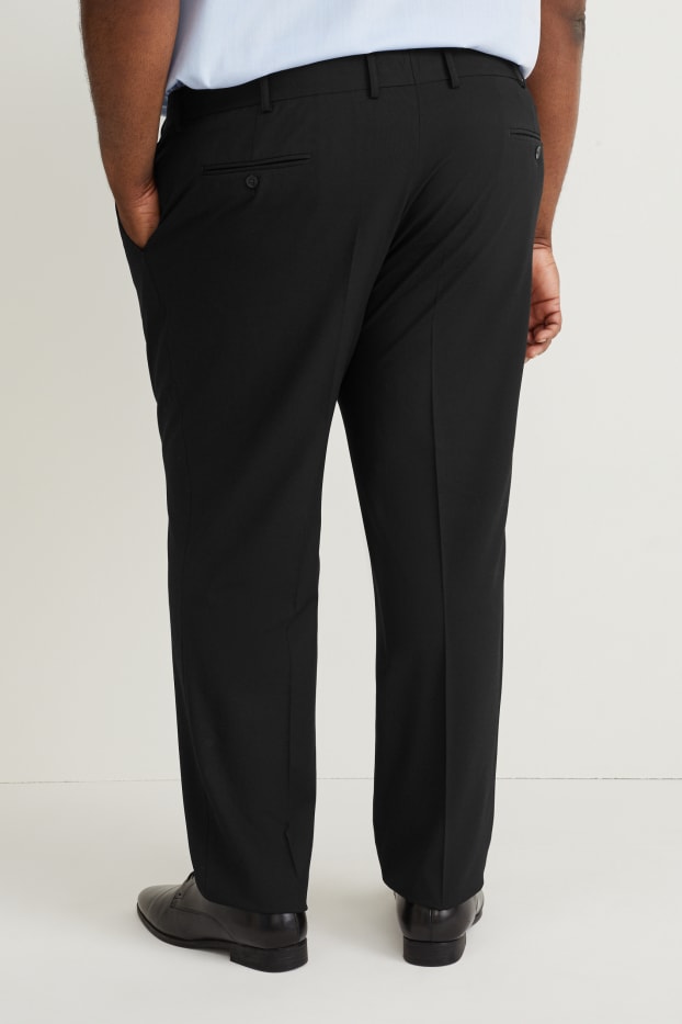 Hommes - Pantalon de costume - regular fit - Flex - stretch - LYCRA® - noir
