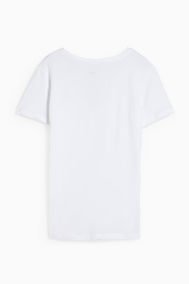 Dames - Basic-T-shirt - wit