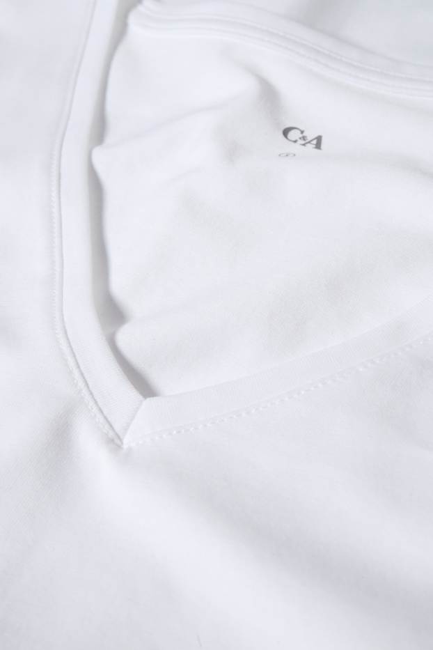 Dames - Basic-T-shirt - wit