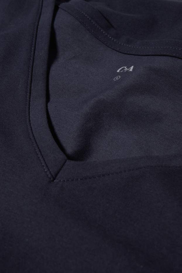 Dames - Basic-T-shirt - donkerblauw