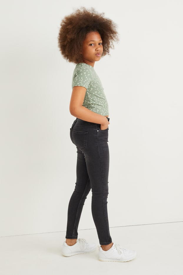 Bambine - Super skinny jeans - jeans grigio scuro