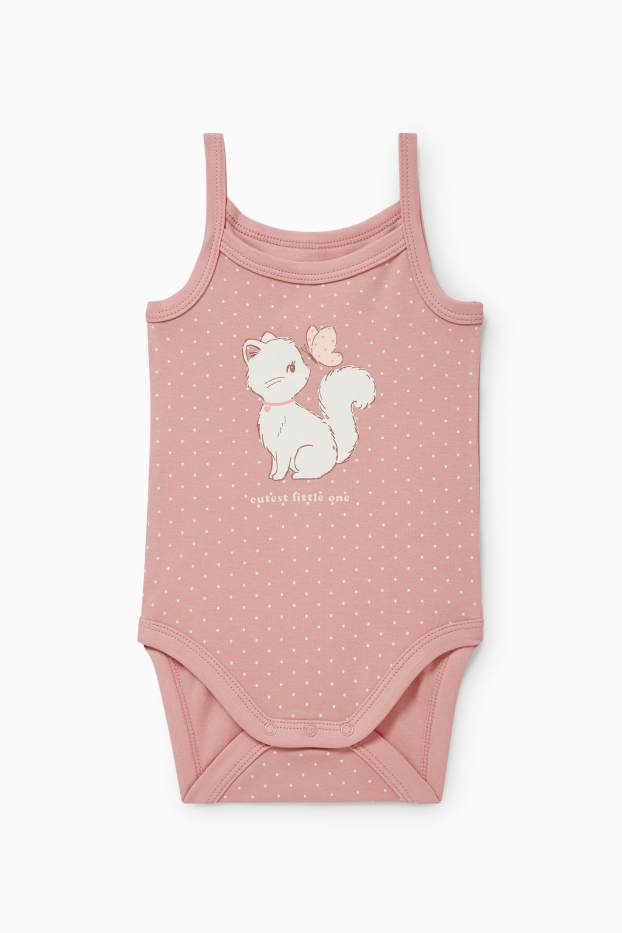 Baby Girls - Baby bodysuit - polka dot - rose