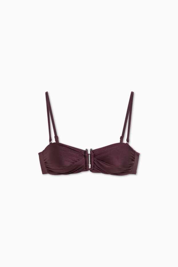 Dona - Top de biquini - bandeau - enconxat - LYCRA® XTRA LIFE™ - vermell fosc