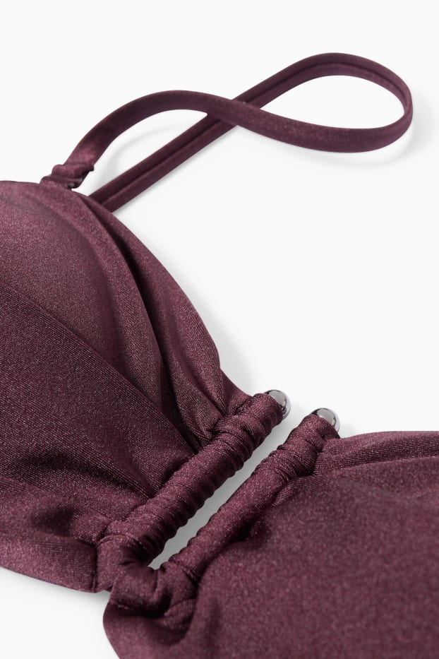 Dona - Top de biquini - bandeau - enconxat - LYCRA® XTRA LIFE™ - vermell fosc