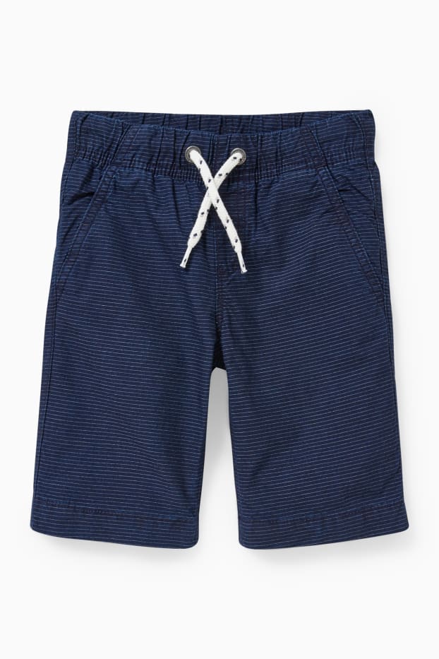 Enfants garçons - Bermudas - à rayures - bleu foncé