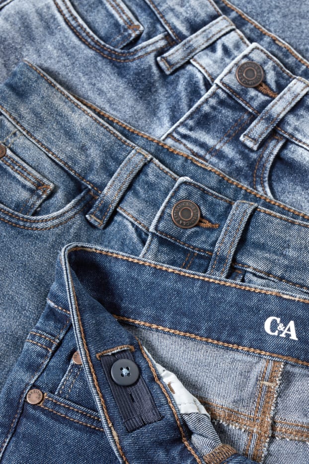 Copii - Băieți - Multipack 3 buc. - skinny jeans - denim-albastru