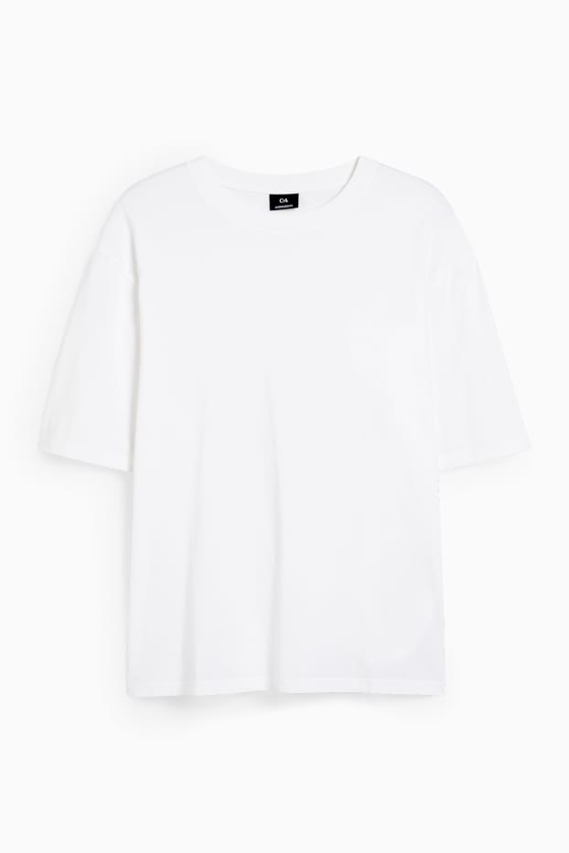 Herren - Oversized-T-Shirt - weiß