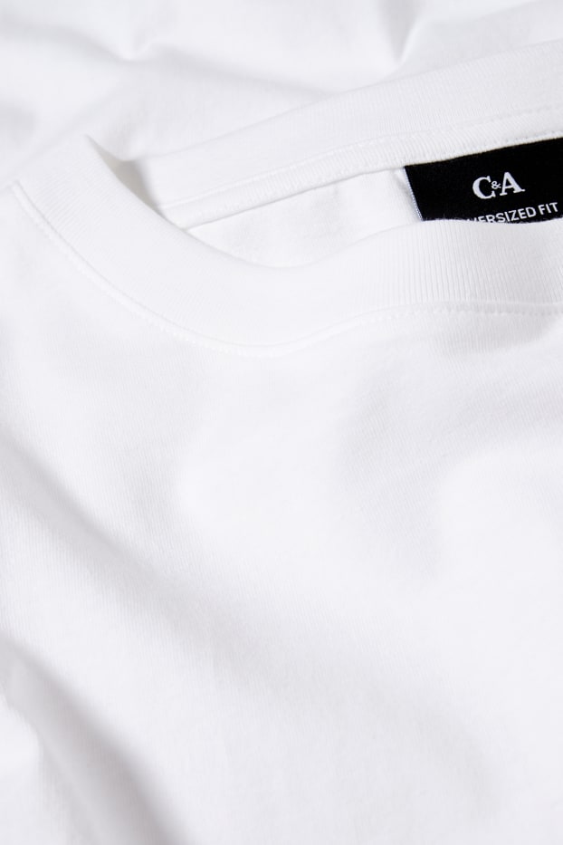 Herren - Oversized-T-Shirt - weiß