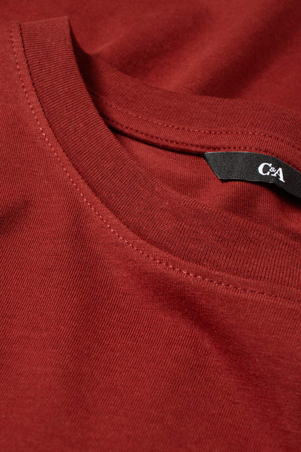 Hombre - Camiseta - rojo oscuro