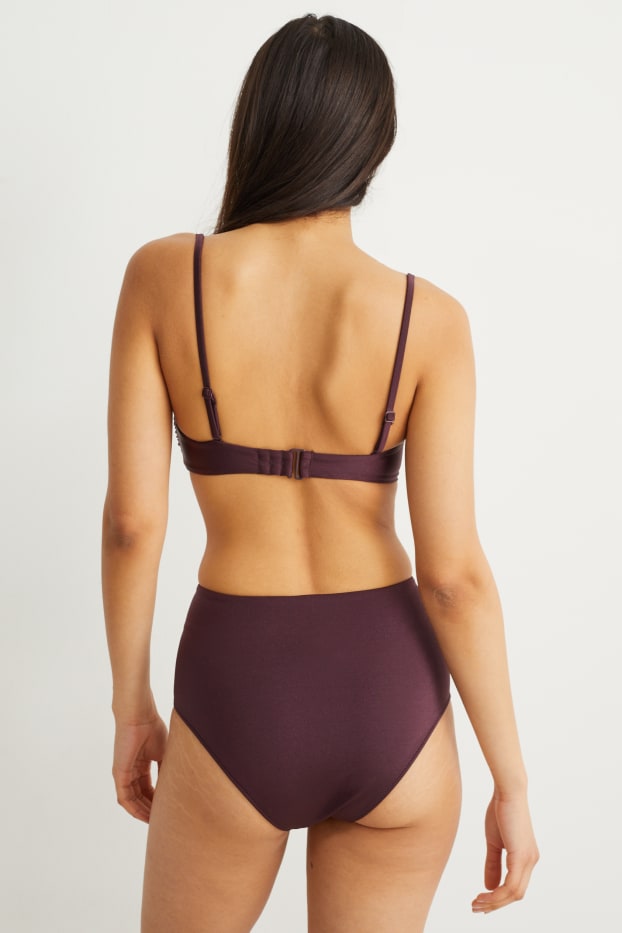 Dona - Top de biquini - bandeau - enconxat - LYCRA® XTRA LIFE™ - vermell fosc