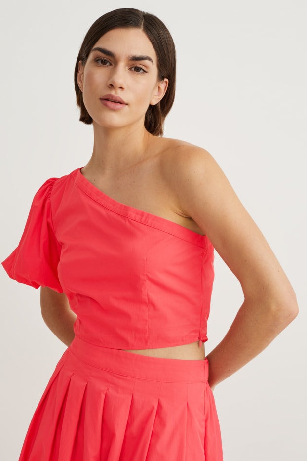 Dona - Brusa crop - fúcsia