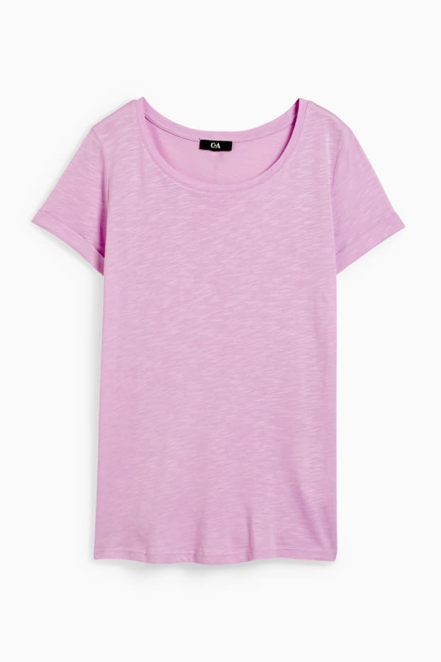 Dames - Basic-T-shirt - lichtpaars