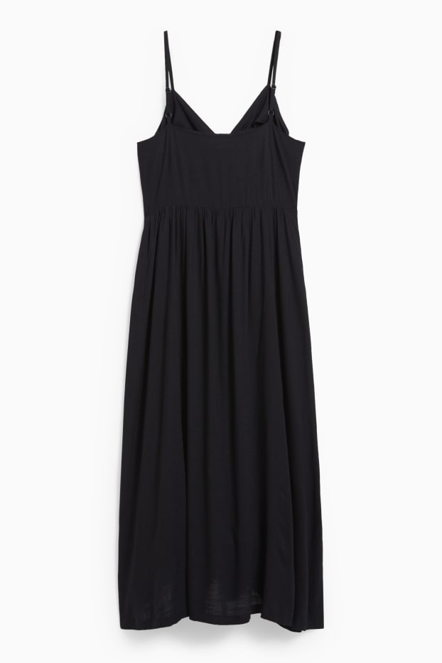 Damen - Fit & Flare Kleid - schwarz