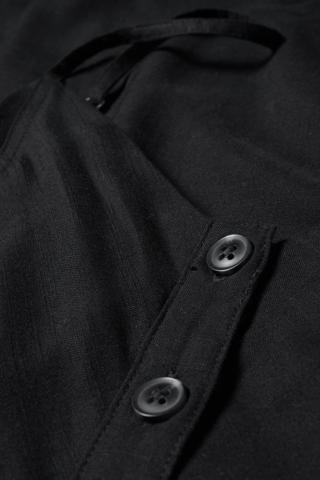Damen - Fit & Flare Kleid - schwarz