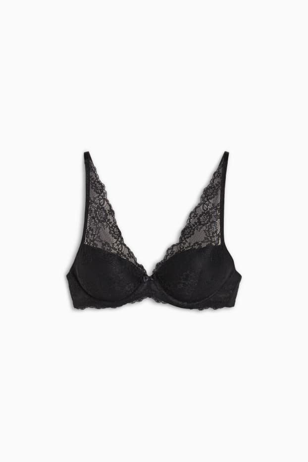 Femmes - Soutien-gorge avec armatures - DEMI - ampliforme - noir