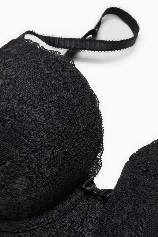 Donna - Reggiseno con ferretti - FULL COVERAGE - imbottito - nero