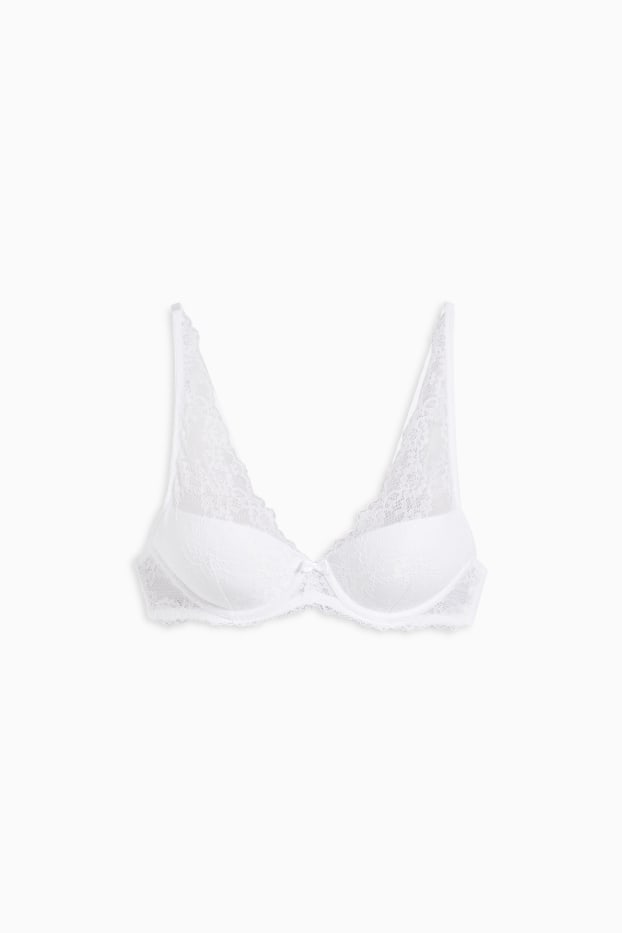 Femmes - Soutien-gorge avec armatures - DEMI - ampliforme - blanc