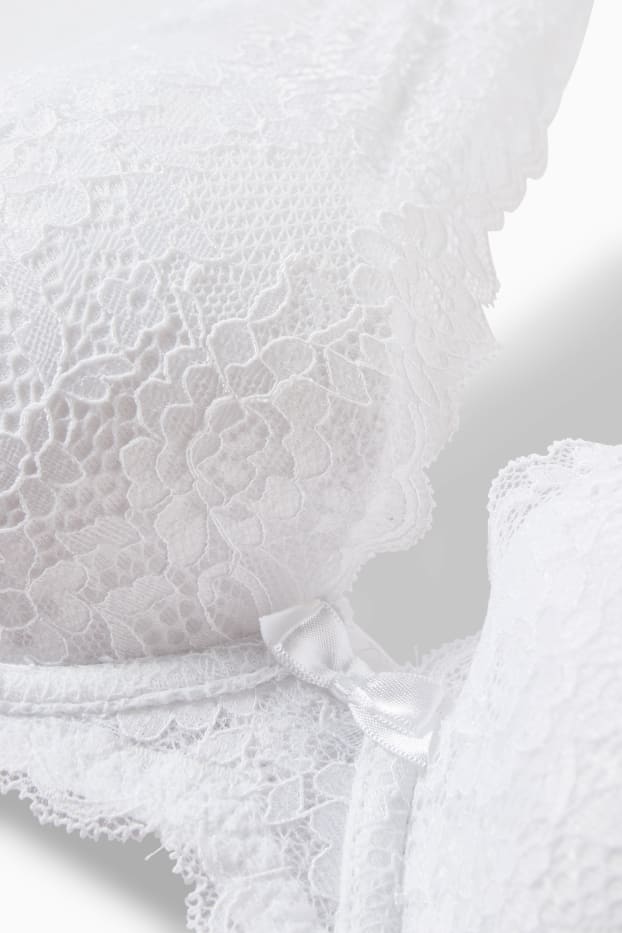 Femmes - Soutien-gorge avec armatures - DEMI - ampliforme - blanc