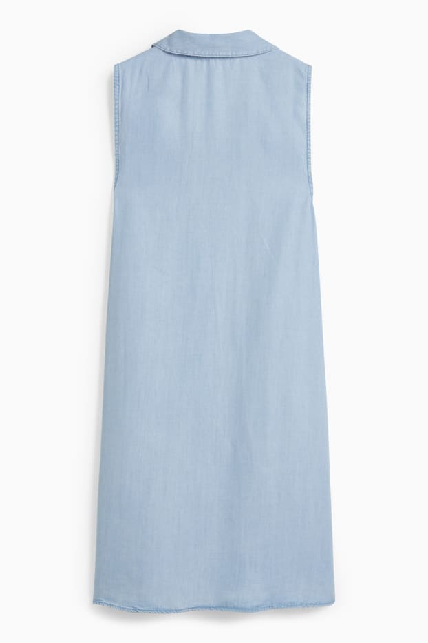 Femei - Rochie din lyocell - albastru deschis