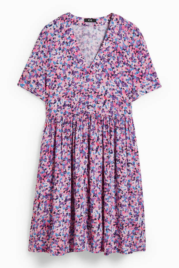 Femmes - Robe - à motif - rose