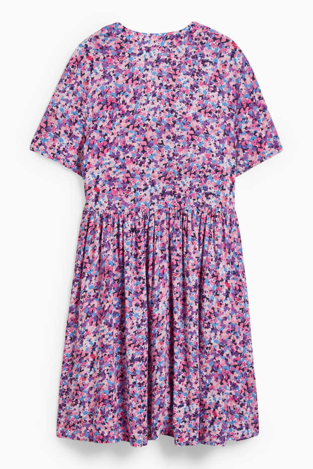 Femmes - Robe - à motif - rose