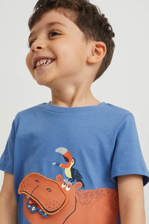 Kinder Jungen - Kurzarmshirt - blau