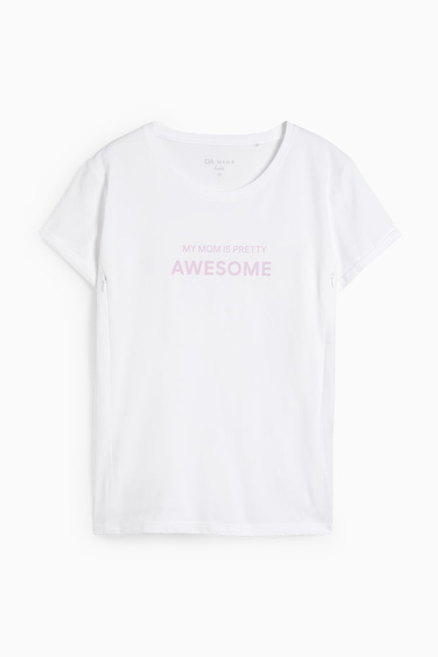 Donna - T-shirt per allattamento - bianco