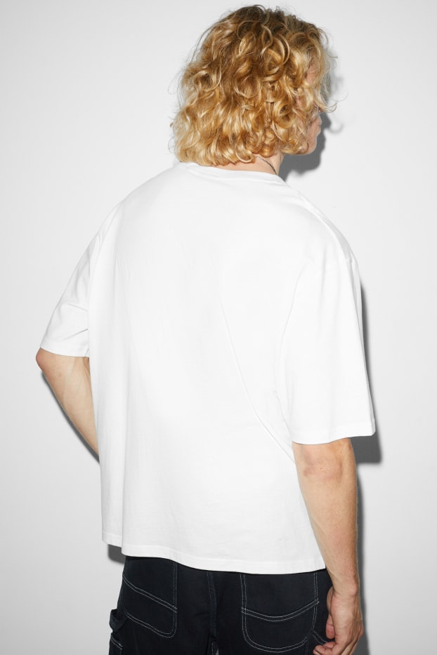 Herren - Oversized-T-Shirt - weiß
