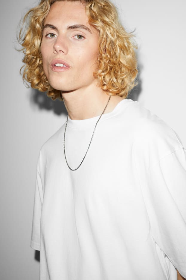 Herren - Oversized-T-Shirt - weiß