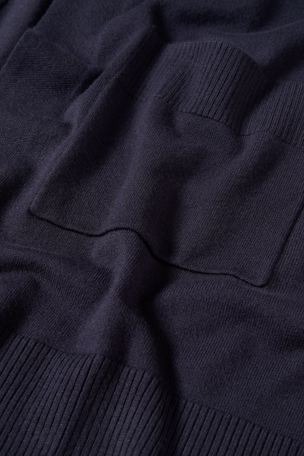 Dona - Jaqueta de punt bàsica - blau fosc