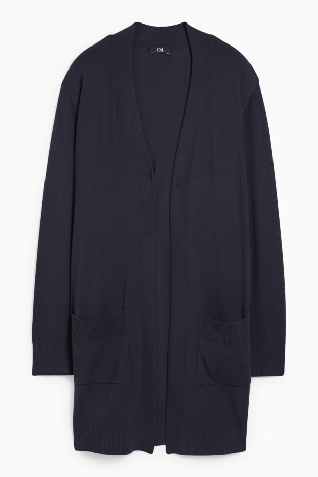 Dona - Jaqueta de punt bàsica - blau fosc