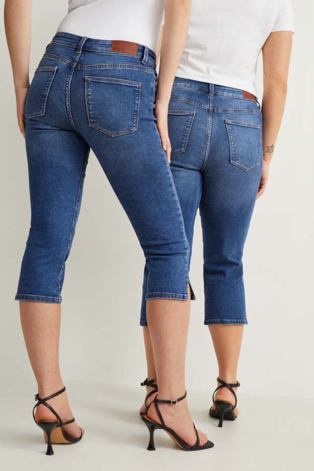Damen - Capri Jeans - Mid Waist - Slim Fit - jeansblau