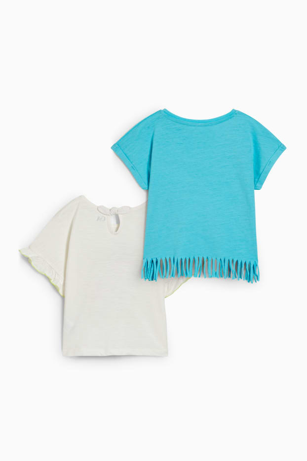 Copii - Fete - Multipack 2 buc. - tricou cu mânecă scurtă - alb