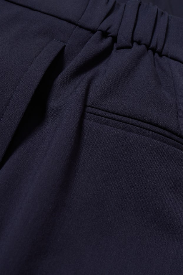 Dona - Pantalons formals - mid waist - slim fit - Mix & Match - blau fosc