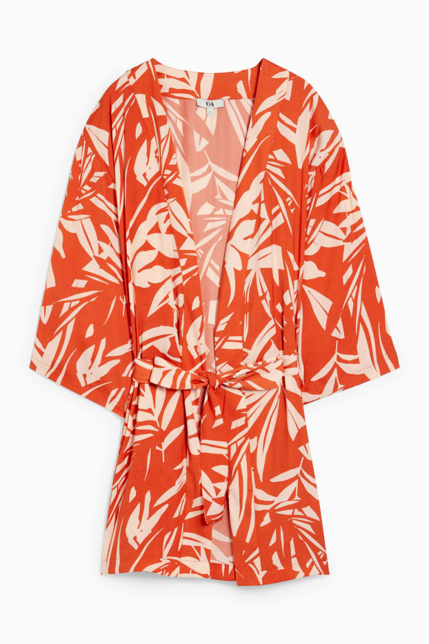 Femei - Capot - cu model - portocaliu închis