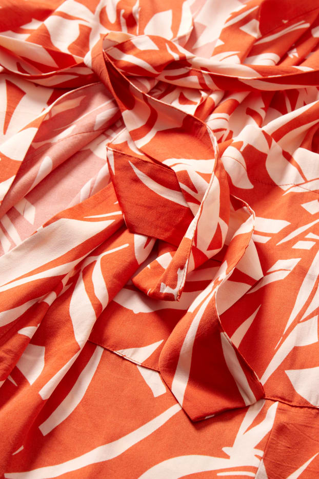 Femei - Capot - cu model - portocaliu închis