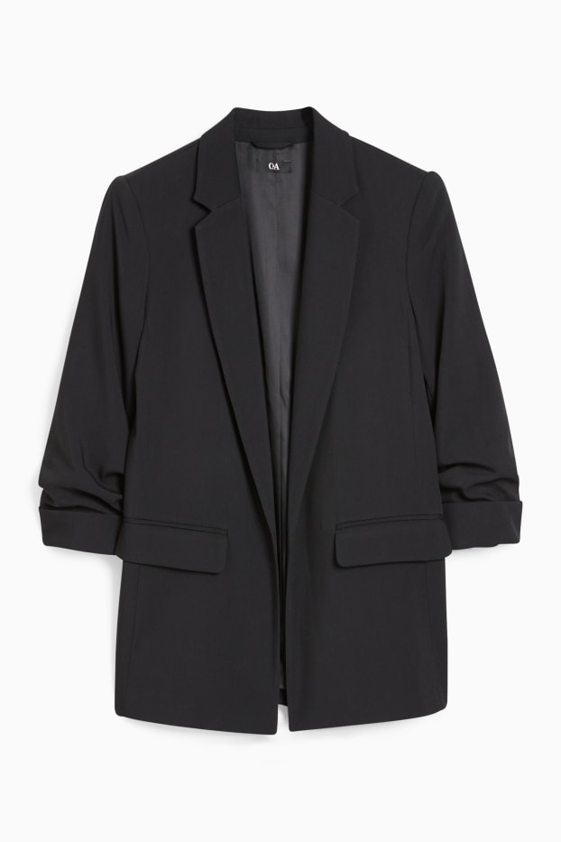Women - Blazer - relaxed fit - black