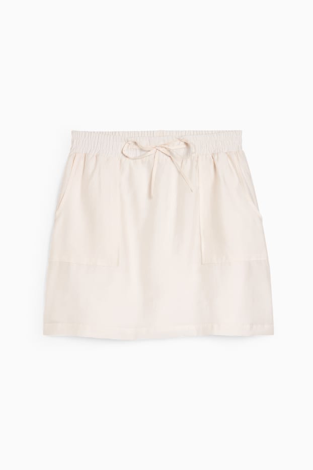 Femmes - Mini-jupe - beige