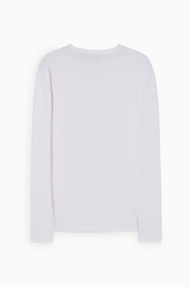 Uomo - Maglia a maniche lunghe - bianco