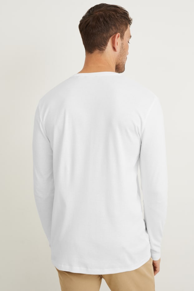 Uomo - Maglia a maniche lunghe - bianco